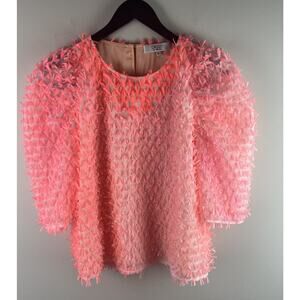 CROSBY by Mollie Burch Coral Textured Blouse